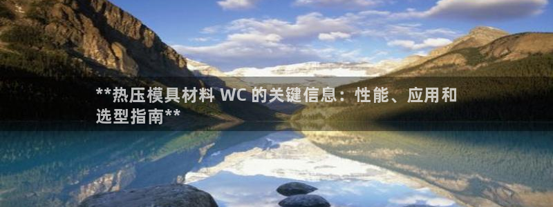 杭州易倍达上班怎么样：**热压模具材料 WC 的关键信息
