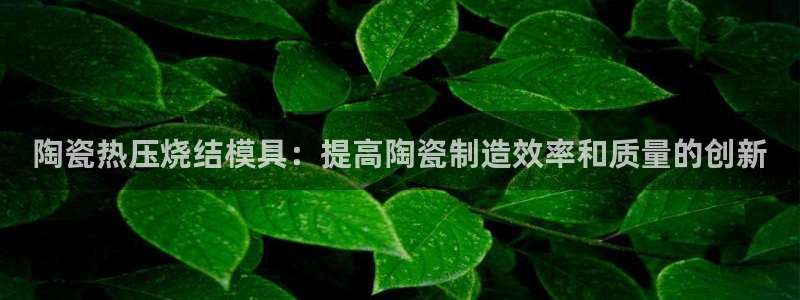 emc易倍网站是多少：陶瓷热压烧结模具：提高陶瓷制造效率