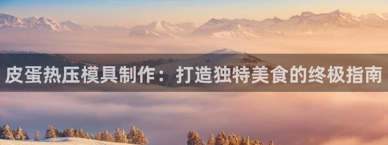 emc易倍怎么样：皮蛋热压模具制作：打造独特美食的终极指
